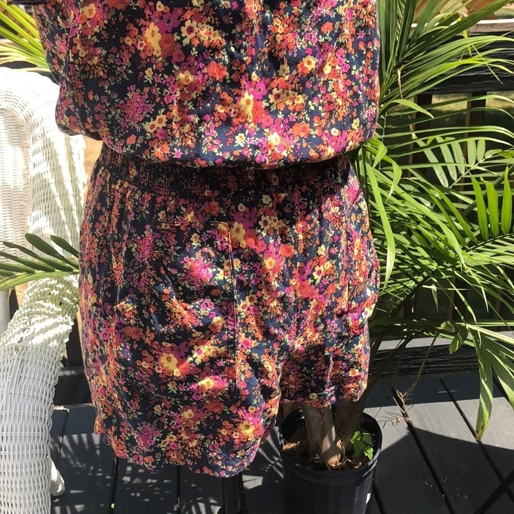 Colorful fun floral romper